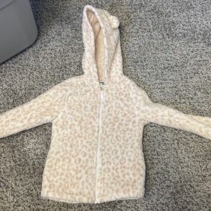 Old Navy leopard print fleece jacket 3T